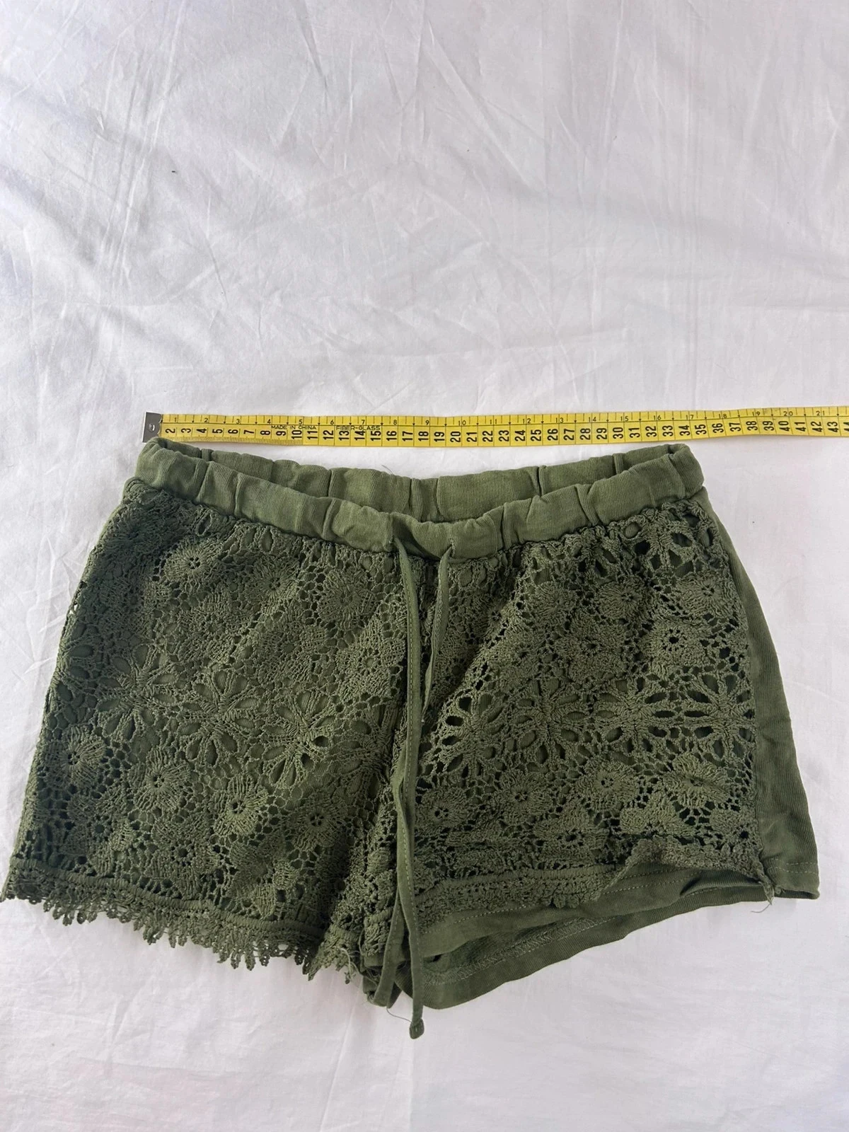 Donkergroen kanten short esmara – photo 4